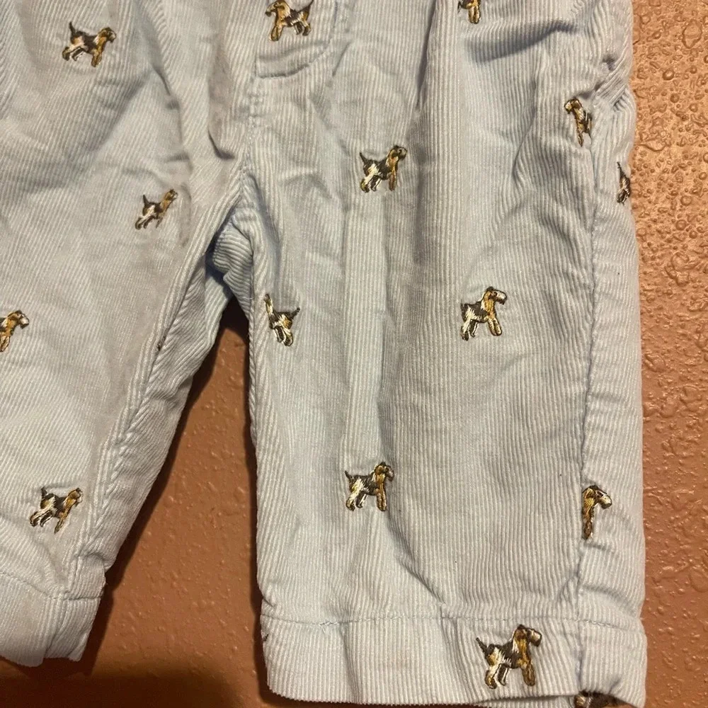 Ralph Lauren Dog novelty print corduroy pants 3 months